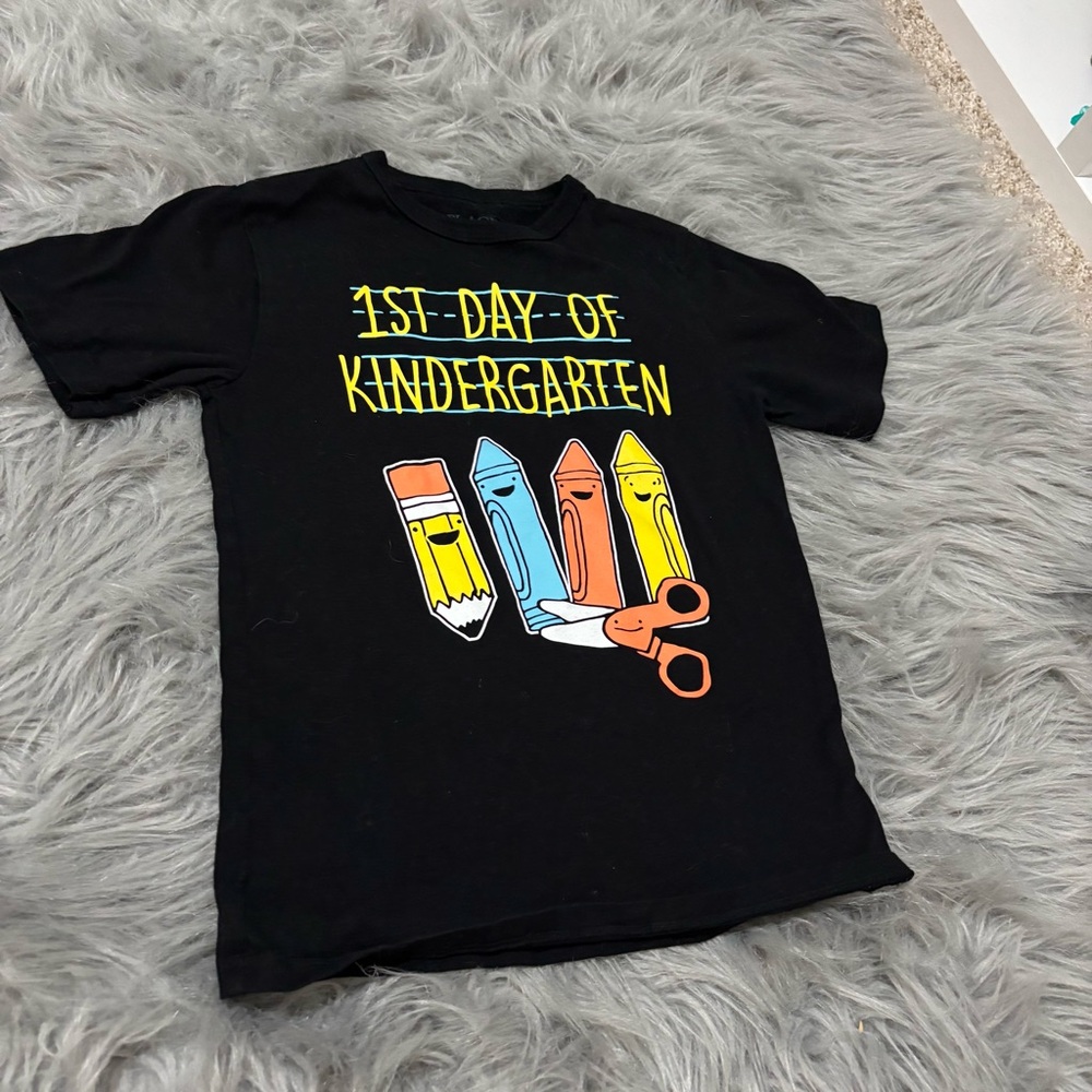 The Children's Place Black '1st Day of Kindergarten' Tee